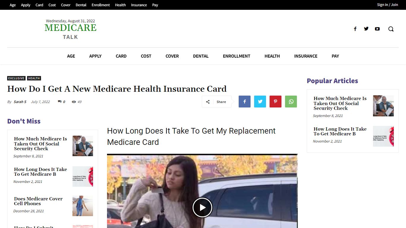How Do I Get A New Medicare Health Insurance Card
